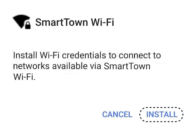 profile install dialog